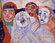 James Ensor Singing Masks France oil painting artist